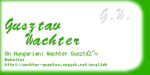 gusztav wachter business card